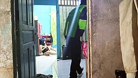 sexy housewife caught masturbating bends over for doggystyle fuck