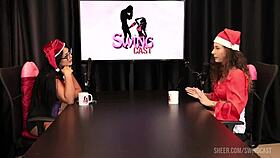 yo check jujube's hot christmas swing compilation with tifany rocha in sheer red lingerie