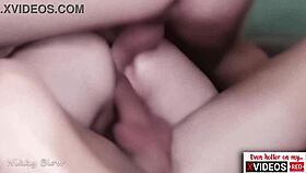 sweet moans as all holes get filled in steamy webcam dp