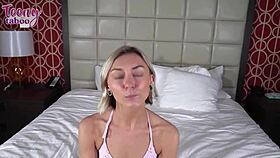 I deal with slutty coed Chloe Temple's juicy pussy after school creampie