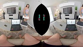 brooklyn gray catches boyfriend watching porn and rides him hard