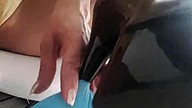 Veve pops balloons sharp in latex stockings 🎈💥