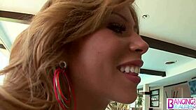 Brooklyn's shaved ass cums hard on monster cock?