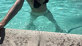 i'm this italian milf flashing my huge juicy tits poolside