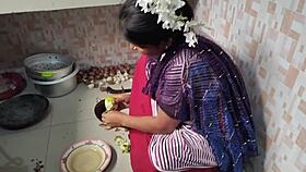 Fucking tight pussy hard in kitchen with big natural tits riding!