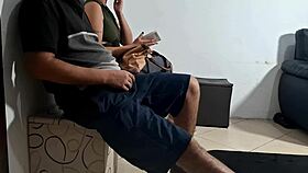 whoa flashing dick at dentist gets groped then licked in waiting room!