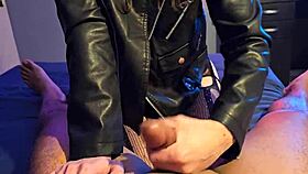 Sexy Latina In Jacket Heels Begs Stepdad For Intense Homemade Ride 🎃