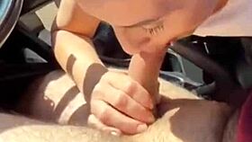 Gabriella gulps huge cum mouthful after sucking Speedy's throbbing cock and heavy balls