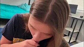 petite 18yo ava marina teases with deepthroat then rides cock cowgirl in dorm, doggystyle pounding, missionary creampie