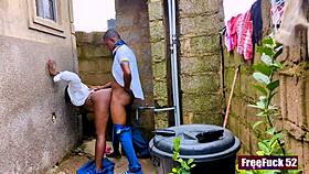 petite ebony college coed bent over doggystyle by boyfriend's best friend