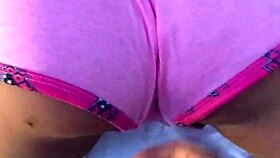 blonde cutie plays with sex toys in parents' bathroom mirror