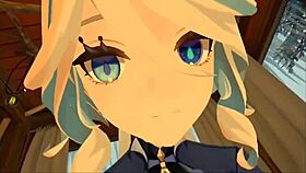 Yukoshvr Furina Dominates Goth Slut in Wild Riding Frenzy!