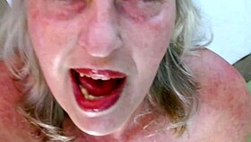 Silver Haired Curvy Dawn Worships Huge BBC!