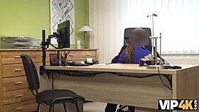 unemployed teen arrives at loan agency for dirty cash fucking interview