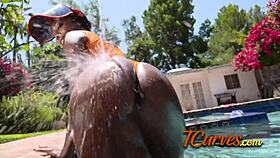 curvy black goddess channell heart rims and sucks fat ass lover