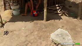 sex hunters slam horny curvy babes doggystyle in rustic native house