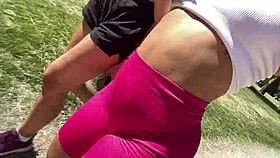 Sara Diamante and Italian TikToker go wild licking at the park like total sluts