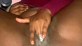 Watch this horny brunette finger her wet hairy pussy to orgasm! 🥵💦