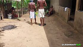 sex hunters slam horny curvy babes doggystyle in rustic native house