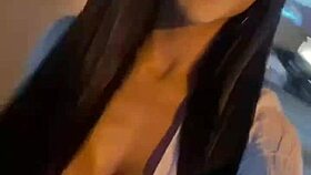 caught busty nurse cheating humping laundry moaning loud