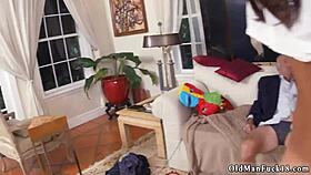 old stud teases young latina big asses in wild threesome frenzy?