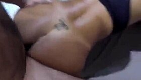 Pretty Brazilian amateur slut bounces wet pussy on thick cock teasingly