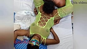 Latina BBW Prostitute Rips Clothes for Dripping Oral Cumshot on Huge Tits