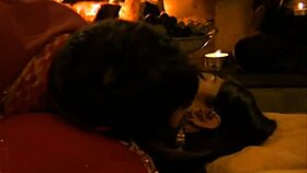 Erotic indian couple shares sensual massage turning into passionate oral and exotic lovemaking.