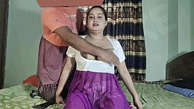 Massage Boy Pounds Horny Married Bride's Natural Tits