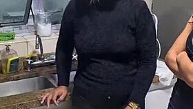 friends chatting turns into teasing flashes and bare reveals