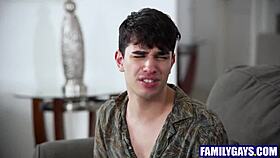 cute twink gets bareback anal banged by horny older daddy