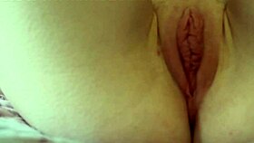 yo my skinny girlfriend spreads pussy wide showing off those small tits