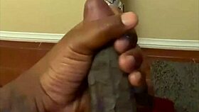wanna see me stroke this huge black cock til pre-cum drips?