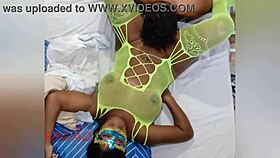 Latina BBW Prostitute Rips Clothes for Dripping Oral Cumshot on Huge Tits