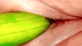 Village Desi Wife Rams Huge Cucumber Deep in Juicy Pussy Outdoors!