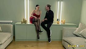 Kira Queen cums explosively on massive throbbing cock