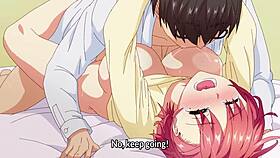 Steamy hentai babe moans through intense doggystyle pounding