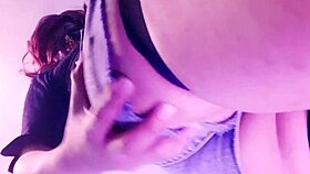 cute latina trans maddy diamond crossdresses and fingers asshole with cucumber solo