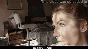 Flexible brunette Sheena stretches into wild solo toy play