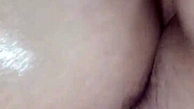 Colombian bride showers with dildo in homemade toy play