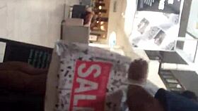 damn that ebony ass folds perfectly in hidden shop cam!