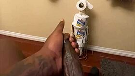 wanna see me stroke this huge black cock til pre-cum drips?