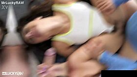 Gia Derza moans as two throbbing cocks ravage her tight holes relentlessly