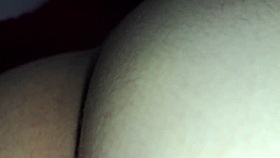 Chubby Latina moans loud as tight pussy takes homemade creampie pounding