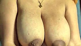 Latina neighbor unleashes lactating tits on throbbing cock