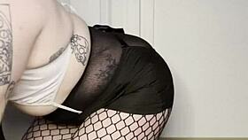 ftm playfully bounces that big trans ass for fun