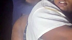 check out this sexy bbw sucking dick then fucked hard in dark forest