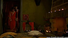 Erotic indian couple shares sensual massage turning into passionate oral and exotic lovemaking.