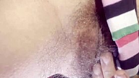 she nervously fingers her hairy wet pussy for the very first time on cam