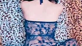 wow she lifts her chest spreads those legs trembling in lingerie tension!